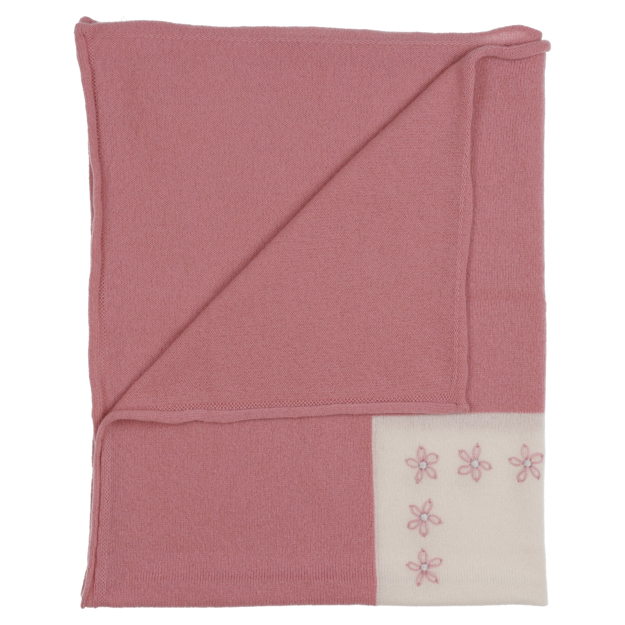 Copertina cashmere ricamata