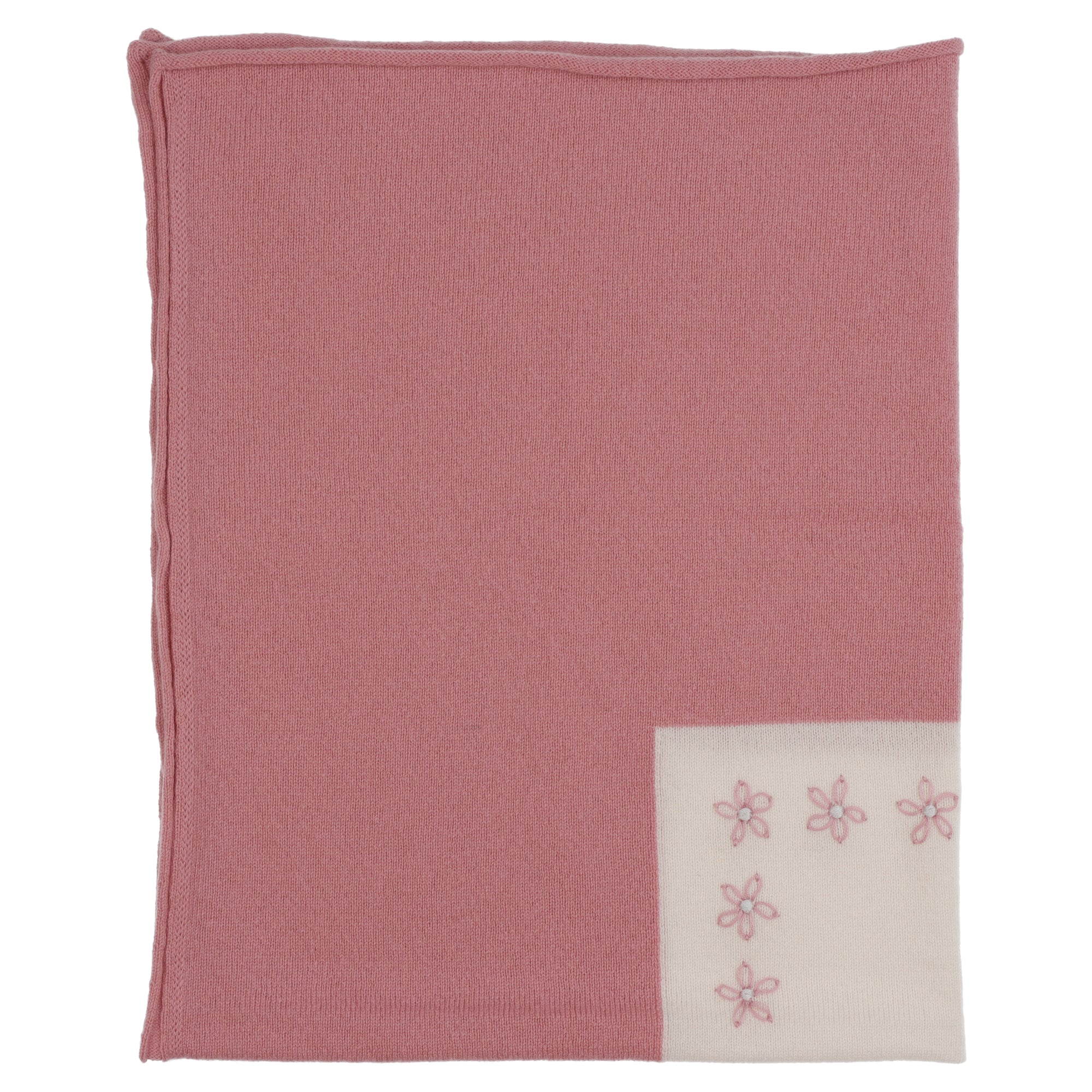 Copertina cashmere ricamata