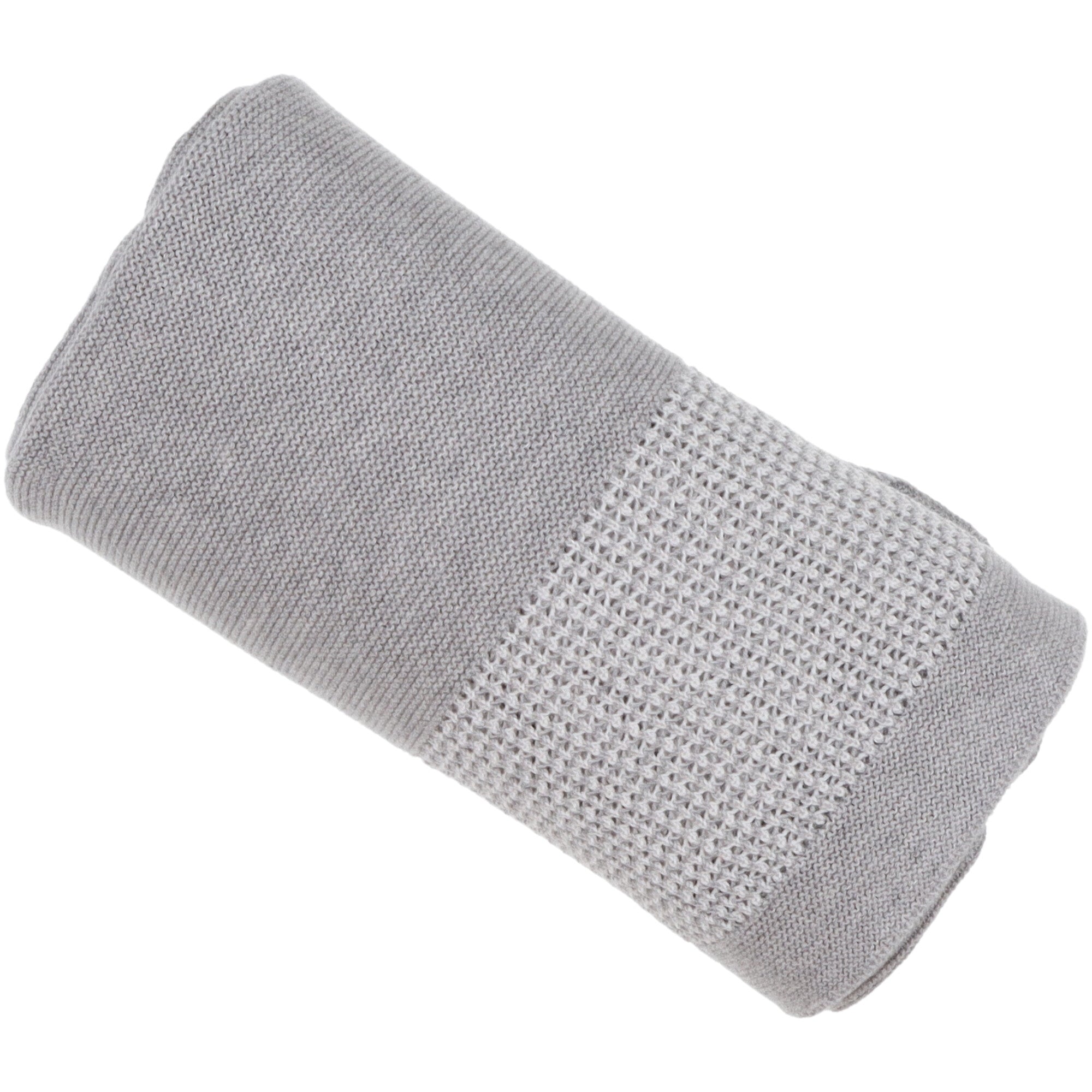 Coperta neonati cotone colore grigio