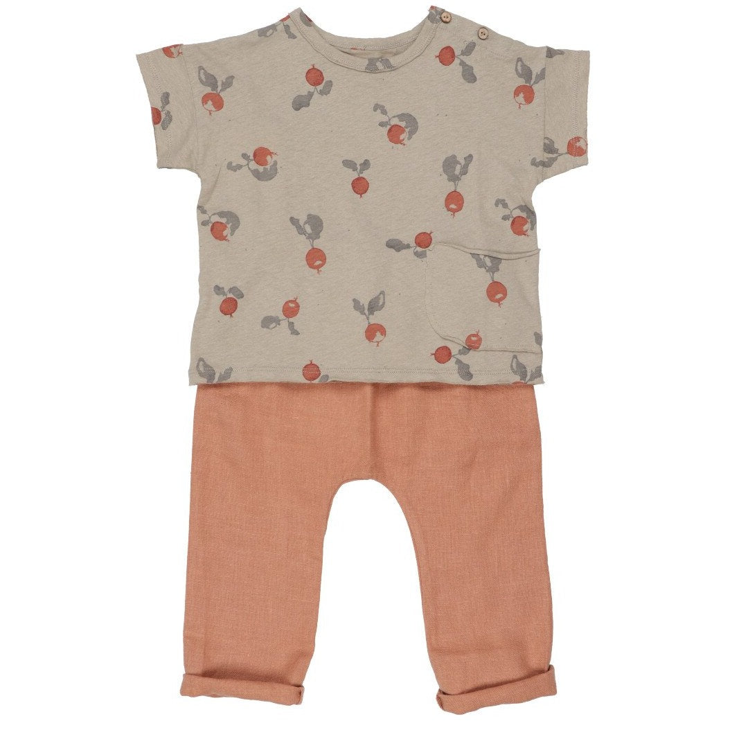 T-shirt lino e cotone